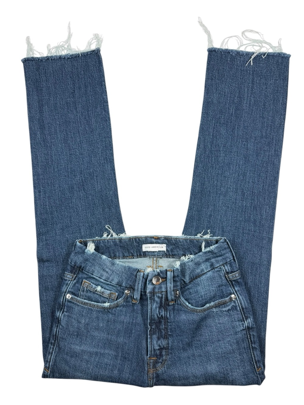 Good American Straight leg Split Pocket jeans, 0/25.